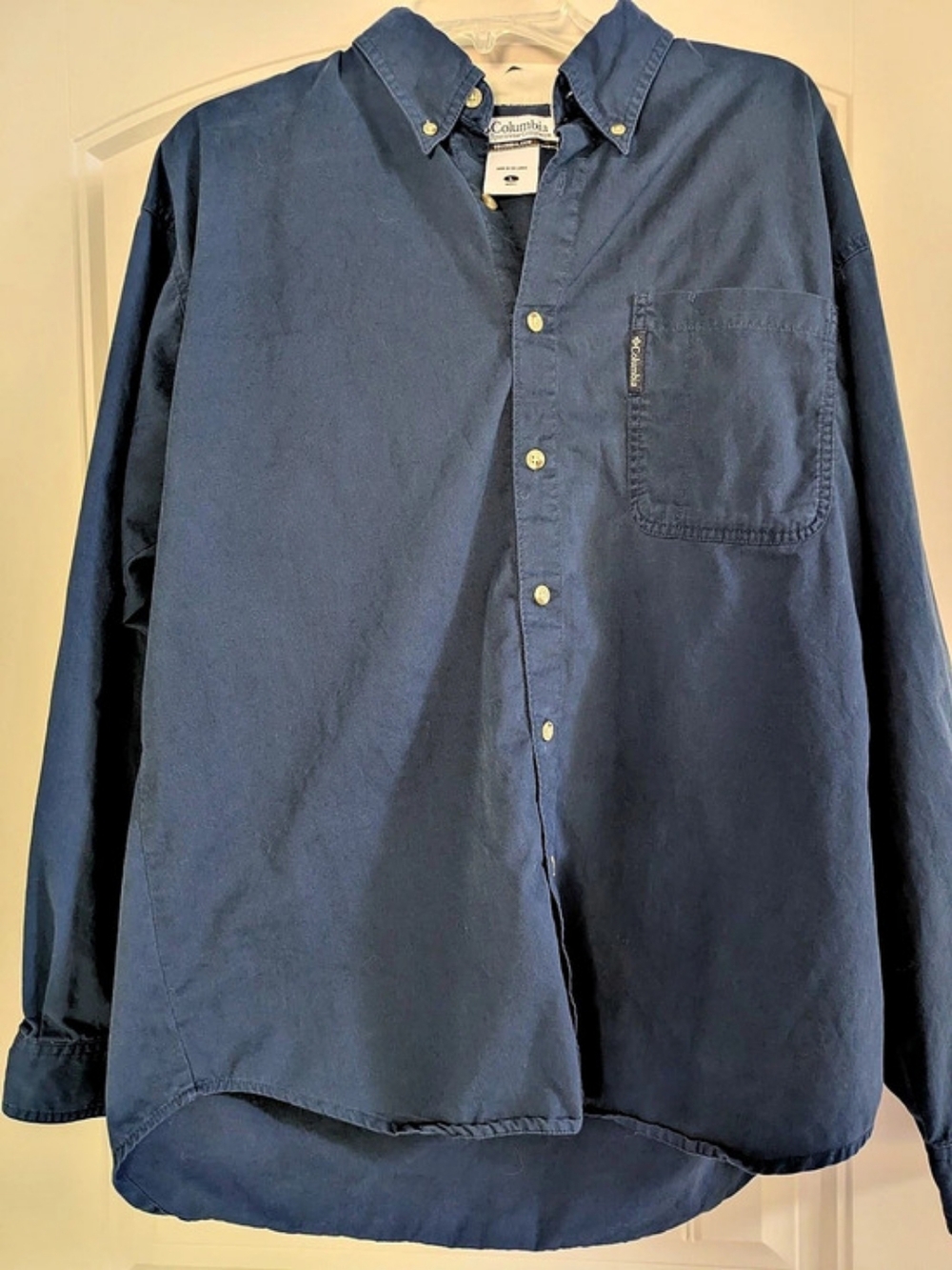 Columbia Men's Long Sleeve Shirt Size Large Blue